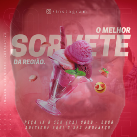 Sorveteria 1 - Arte 8 - Redes Sociais